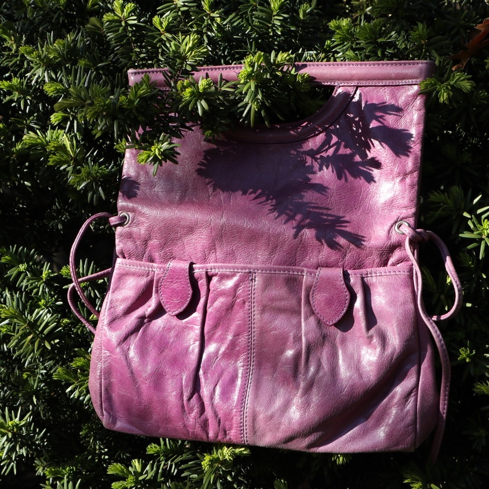 Beautiful Lilac Italian Leather Clutch